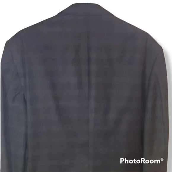 Austin Reed Gray Windowpane Wool Blazer - Picture 12 of 12